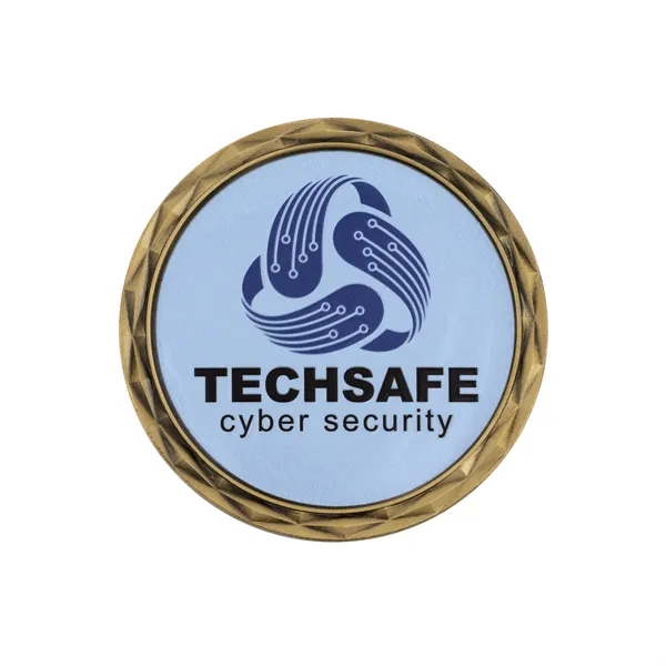 2" die cast alloy metal challenge coin with diamond cut edge... from ASI 52263 EMT / EMT EASY