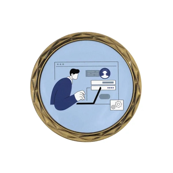 2" die cast alloy metal challenge coin with diamond cut edge... from ASI 52263 EMT / EMT EASY