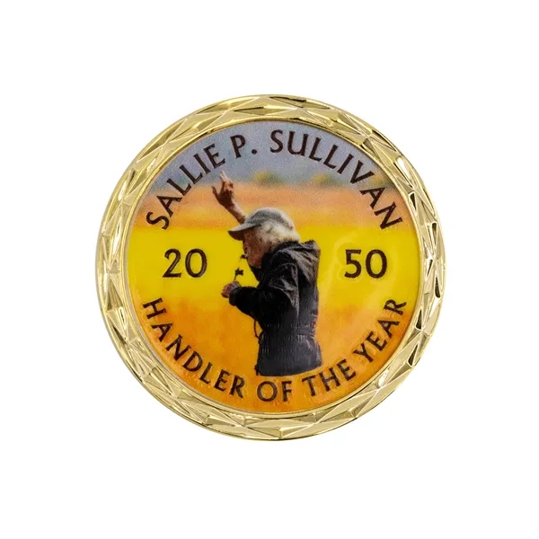 2" die cast alloy metal challenge coin with diamond cut edge... from ASI 52263 EMT / EMT EASY