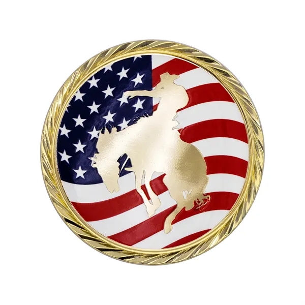 1.75" die cast metal challenge coin with oblique edge and 3D... from ASI 52263 EMT