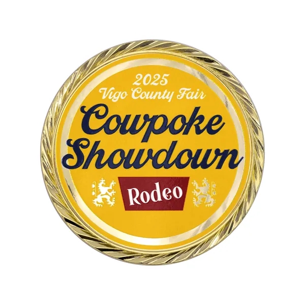 1.75" die cast metal challenge coin with oblique edge and 3D... from ASI 52263 EMT