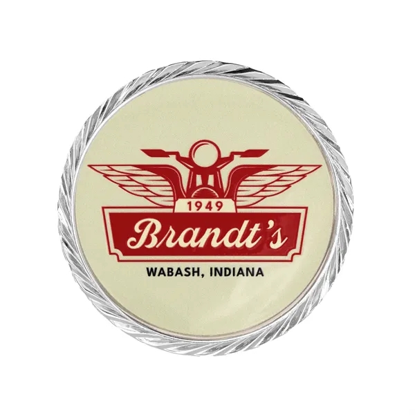 1.75" die cast metal challenge coin with oblique edge and 3D... from ASI 52263 EMT