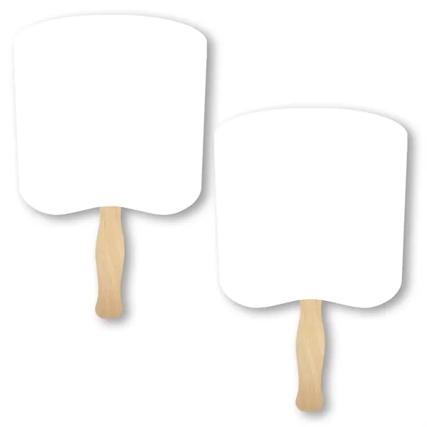 Stock shape Bread hand fan with wood handle ( wood stick)... from ASI 93520 Ventura Inc