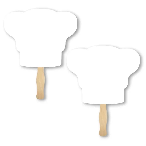 Chef Hat shape hand fan with wood handle, sandwich style.... from ASI 93520 Ventura Inc