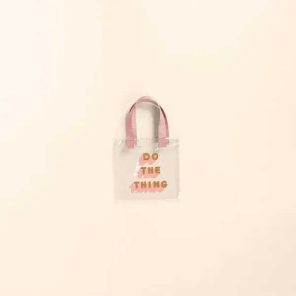 Small, toddler-size, flat clear vinyl tote bag with 2 handles.... from ASI 74710 Numo