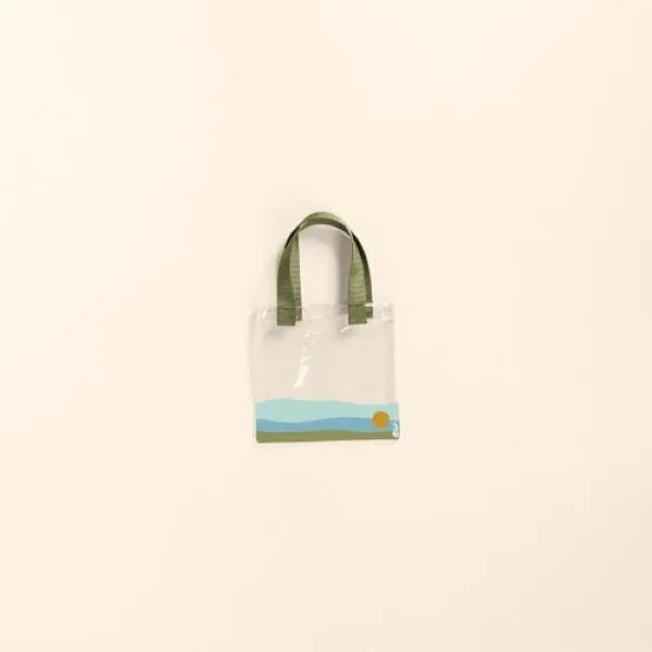 Small, toddler-size, flat clear vinyl tote bag with 2 handles.... from ASI 74710 Numo