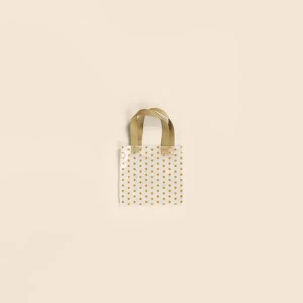 Small, toddler-size, flat clear and grid vinyl tote bag with 2... from ASI 74710 Numo