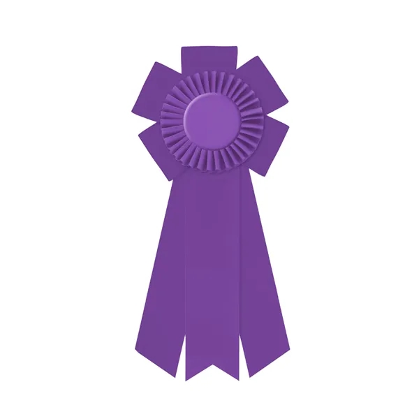 Rosette with 3 streamers, 2" middle dovetail and 1 5/8" sides... from ASI 93520 Ventura Inc