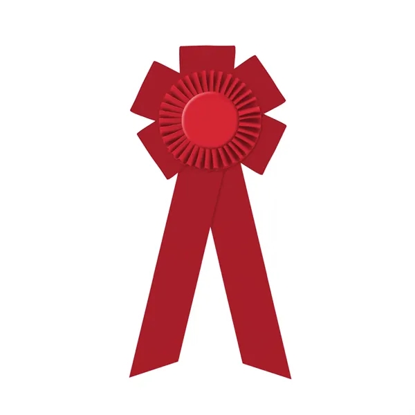 Rosette with two streamers 1 5/8" angled, 12" total length.... from ASI 93520 Ventura Inc