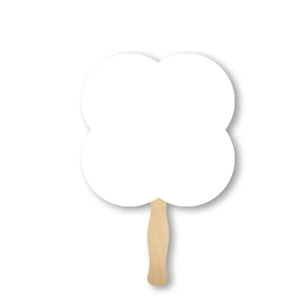 Clover shaped full color hand fan.... from ASI 93520 Ventura Inc