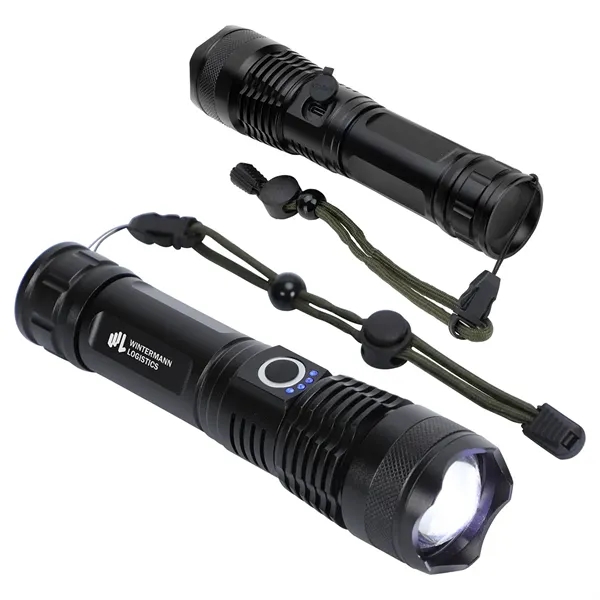 Rechargeable Aluminum Telescopic-Focus LED Flashlight... from ASI 36730 Ariel Premium Supply Inc