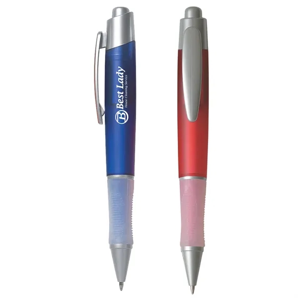 The Fino Pen with plunger action and rubber grip for writing... from ASI 61125 Hit Promotional Products / Hit®