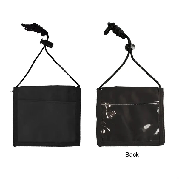 210D Nylon bi-fold neck wallet with front PVC window & back... from ASI 41511 Brainchild USA Inc / BrainChild Gift Club