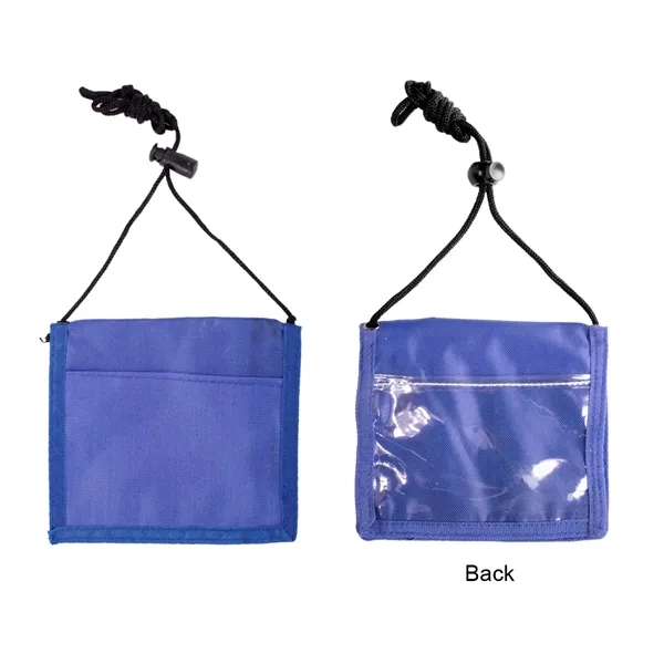 210D Nylon bi-fold neck wallet with front PVC window & back... from ASI 41511 Brainchild USA Inc / BrainChild Gift Club