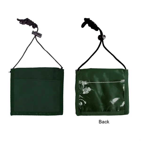 210D Nylon bi-fold neck wallet with front PVC window & back... from ASI 41511 Brainchild USA Inc / BrainChild Gift Club