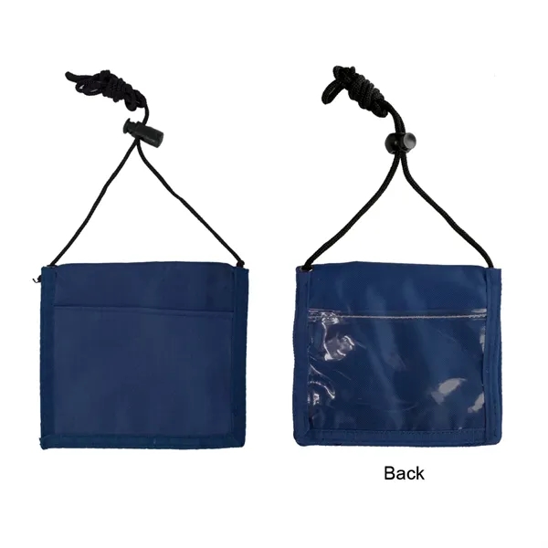 210D Nylon bi-fold neck wallet with front PVC window & back... from ASI 41511 Brainchild USA Inc / BrainChild Gift Club