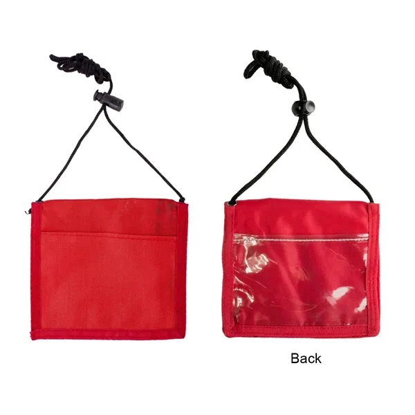 210D Nylon bi-fold neck wallet with front PVC window & back... from ASI 41511 Brainchild USA Inc / BrainChild Gift Club