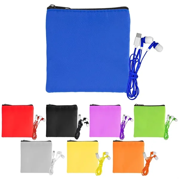 Colorful RPET Ear Bud Pouch... from ASI 30208 A P Specialties / AP Specialties