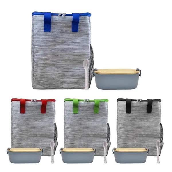 Bamboo & Utensil Lunch Tote... from ASI 30208 A P Specialties / AP Specialties
