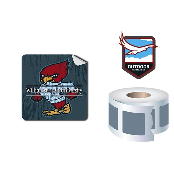 Roll Stickers / Decal - Outdoor Permanent - 2x2 Square Shape... from ASI 91760 Tradenet Publishing / TradeNet Line