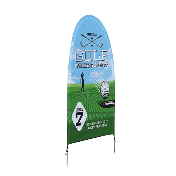 Lawn sign kit with 3' x 5' polyester sign with single... from ASI 87188 Showdown Displays