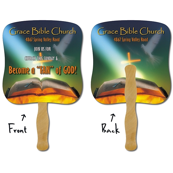 Religious Hand Fan - 7.375x7.75 Laminated - 14 pt.... from ASI 91760 Tradenet Publishing / TradeNet Line
