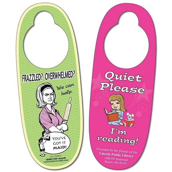 Door Hanger - 3x8 Extra-Thick Oval Shape - 24 pt.... from ASI 91760 Tradenet Publishing / TradeNet Line