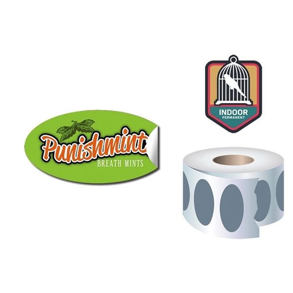 Roll Stickers / Decal - Indoor Permanent - 2x1 Oval Shape... from ASI 91760 Tradenet Publishing / TradeNet Line