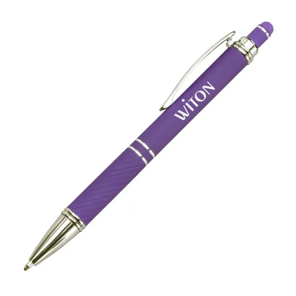 The Lewis Metal Pen features matte-finished rubber coating that combines with... from ASI 84592 St Regis Group