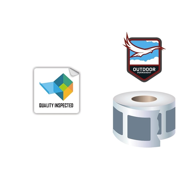 Roll Stickers / Decal - outdoor Permanent - 1x1 Square Shape... from ASI 91760 Tradenet Publishing / TradeNet Line