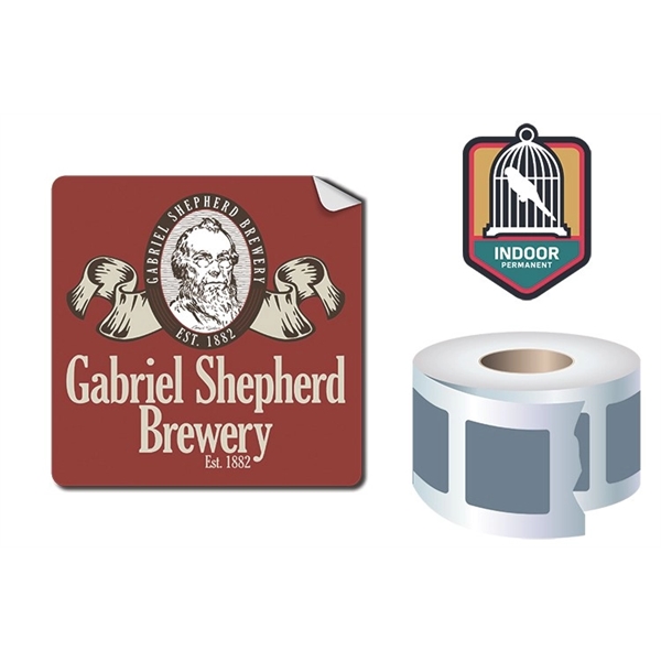 Roll Stickers / Decal - Indoor Permanent - 3x3 Square Shape... from ASI 91760 Tradenet Publishing / TradeNet Line