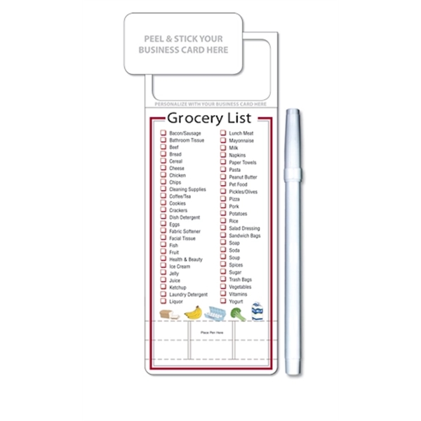 Skinny Mini Memo Board - Stock Grocery List (3.5x9)... from ASI 91760 Tradenet Publishing / TradeNet Line