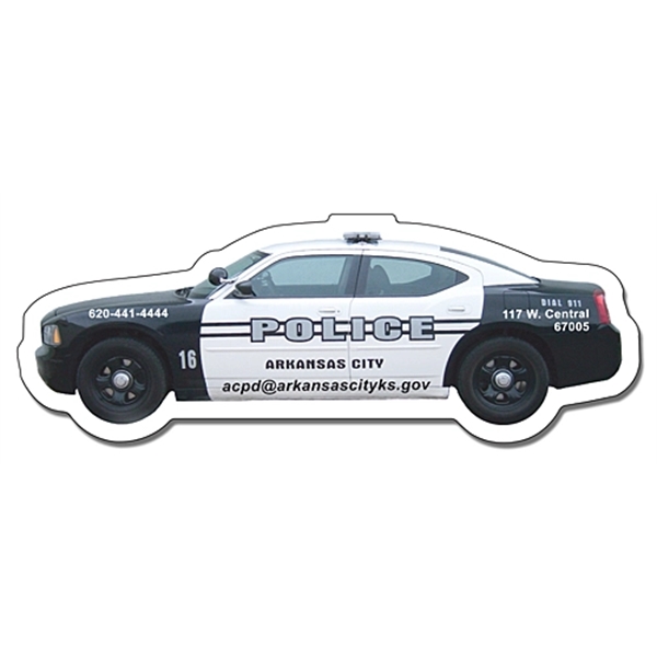 Magnet - Police Car Shape (4.5x1.65) - 25 Mil... from ASI 91760 Tradenet Publishing / TradeNet Line