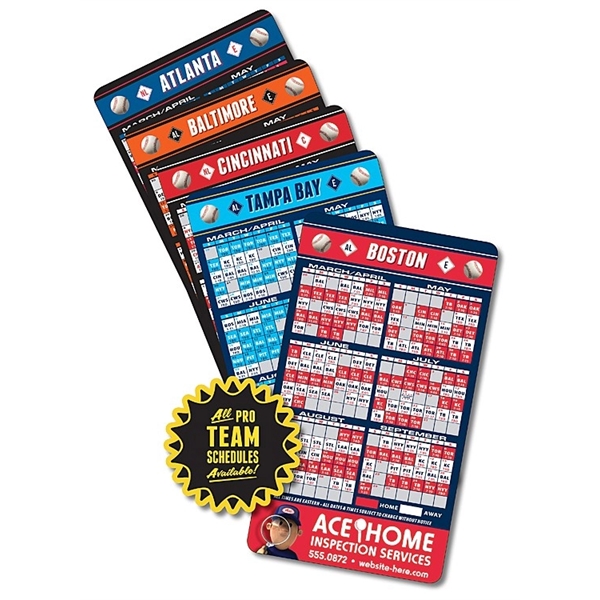 Magnet Sport Schedules - 4x7 Baseball Round Corners - 20 mil... from ASI 91760 Tradenet Publishing / TradeNet Line