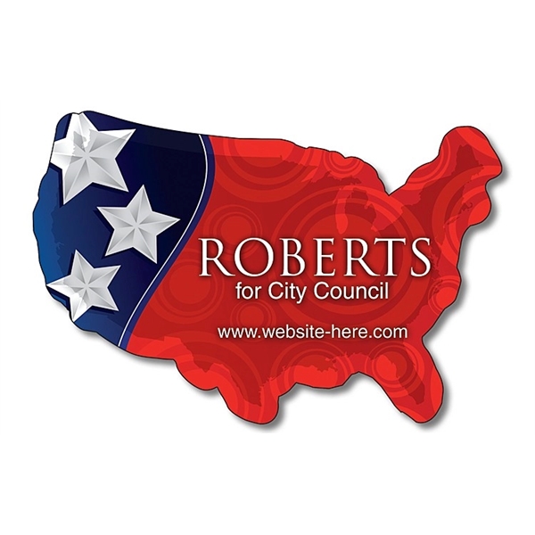 Political Magnet - United States Shape (3.5x2.34) - 20 mil.... from ASI 91760 Tradenet Publishing / TradeNet Line