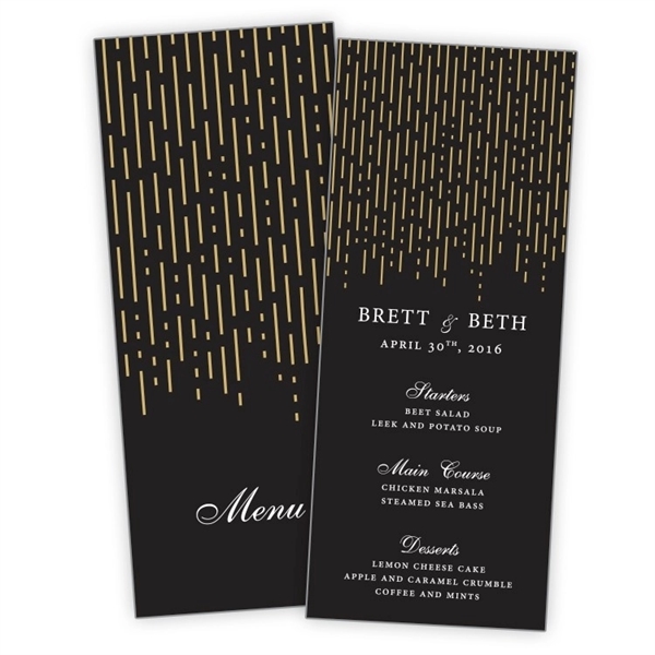 Wedding Menu Card Flat - 3.5x8.5... from ASI 91760 Tradenet Publishing / TradeNet Line
