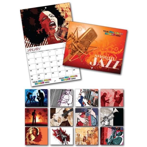 13 Month Custom Appointment Wall Calendar - SMOOTH JAZZ... from ASI 91760 Tradenet Publishing / TradeNet Line