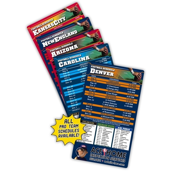 Magnet Sport Schedules - 4x7 Football Round Corners - 25 mil... from ASI 91760 Tradenet Publishing / TradeNet Line