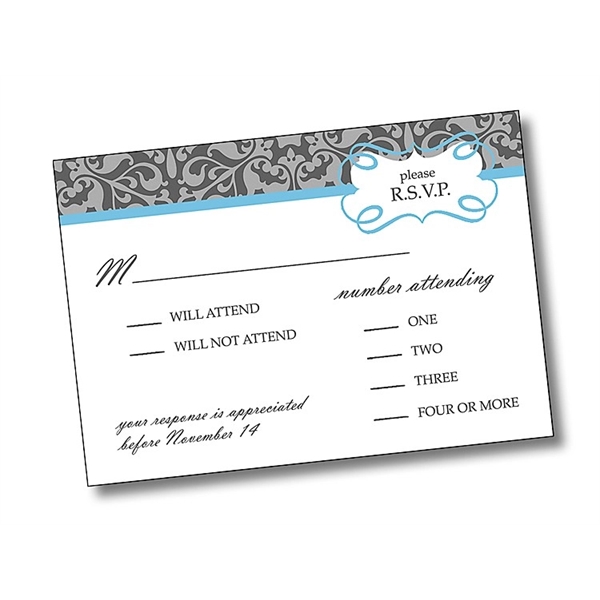 Wedding RSVP Card Flat - 3.5x5 - 10 pt. Coated Paper... from ASI 91760 Tradenet Publishing / TradeNet Line