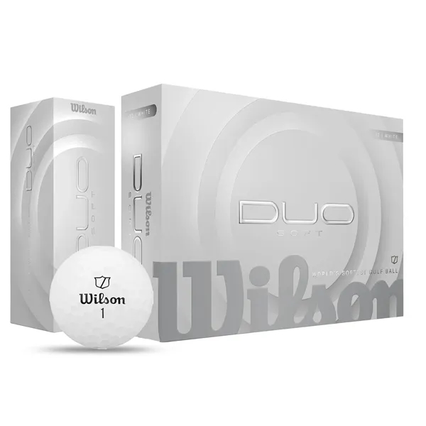 Wilson Staff DUO Soft Plus golf ball; Box contains 12 white... from ASI 38120 Ball Pro / Diversified Quality Kitchenware