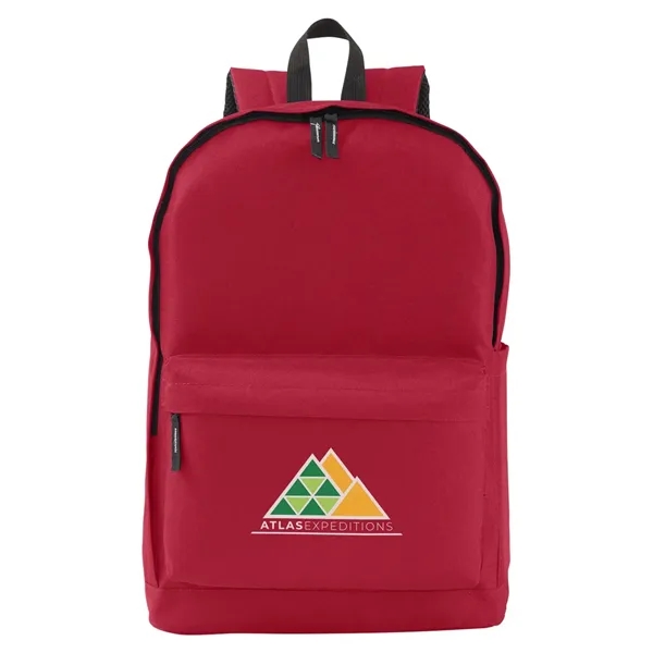 17.2" x 0.748" x 11.82" backpack with a double-zippered main compartment,... from ASI 34063 alphabroder