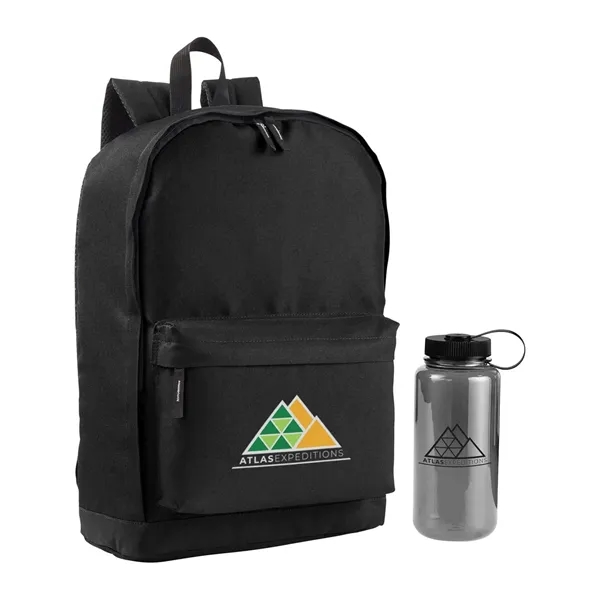 17.2" x 0.748" x 11.82" backpack with a double-zippered main compartment,... from ASI 34063 alphabroder