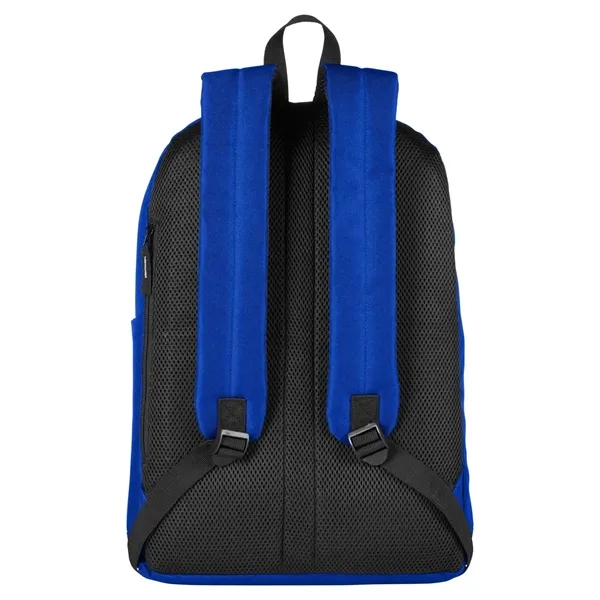 17.2" x 0.748" x 11.82" backpack with a double-zippered main compartment,... from ASI 34063 alphabroder