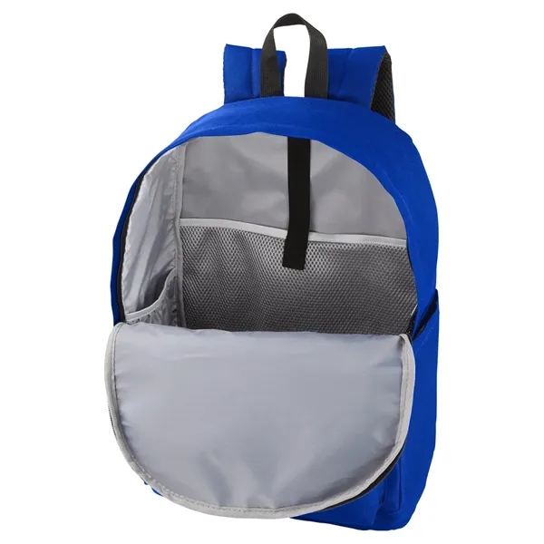 17.2" x 0.748" x 11.82" backpack with a double-zippered main compartment,... from ASI 34063 alphabroder