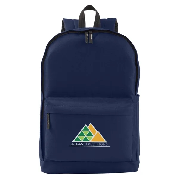 17.2" x 0.748" x 11.82" backpack with a double-zippered main compartment,... from ASI 34063 alphabroder