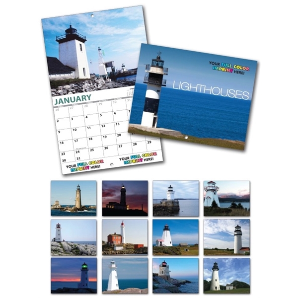13 Month Custom Appointment Wall Calendar - LIGHTHOUSES... from ASI 91760 Tradenet Publishing / TradeNet Line