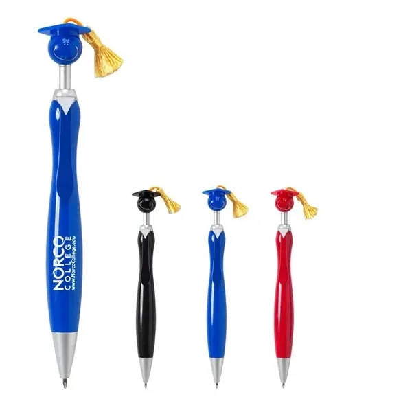 Plunger action pen with black ink and mortarboard/tassel and matching tie... from ASI 34063 alphabroder