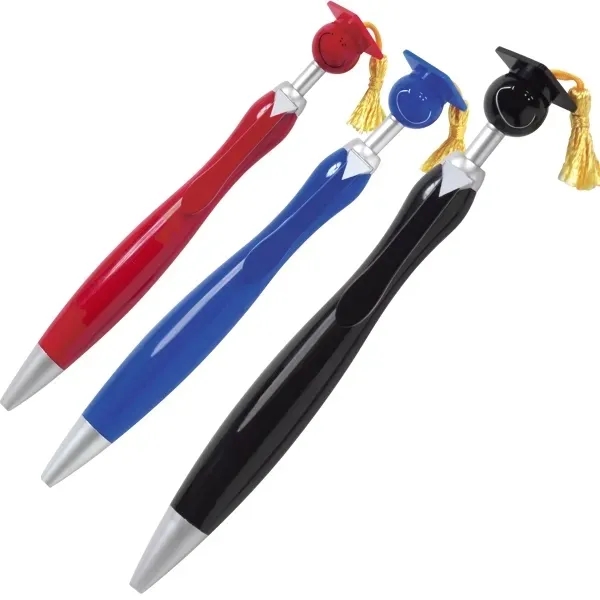 Plunger action pen with black ink and mortarboard/tassel and matching tie... from ASI 34063 alphabroder