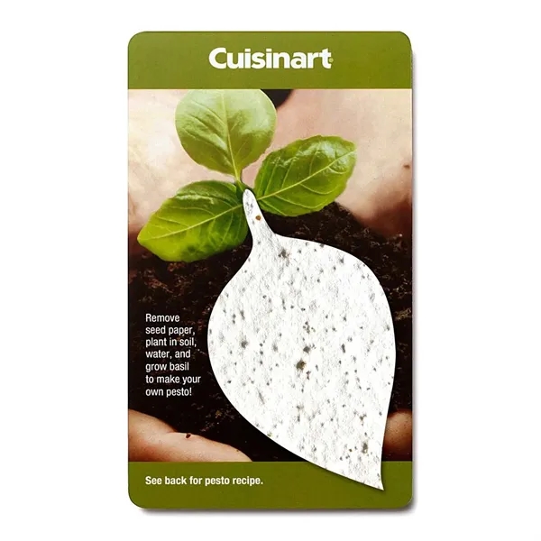 Cardstock postcard with seed paper shape, recipe card.... from ASI 40646 Bloomin Promotions / Bloomin' Promotions™