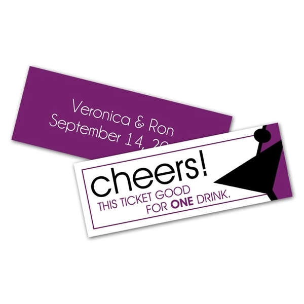 Wedding Drink Tickets (2.75x1) - Extra-Thick UV-Coated (1S)... from ASI 91760 Tradenet Publishing / TradeNet Line